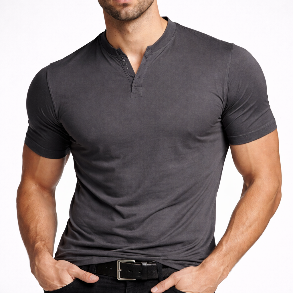 Camiseta deportiva de hombre con cuello en V