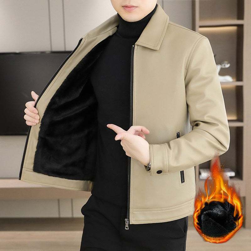 Chaqueta efecto piel